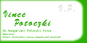 vince potoczki business card